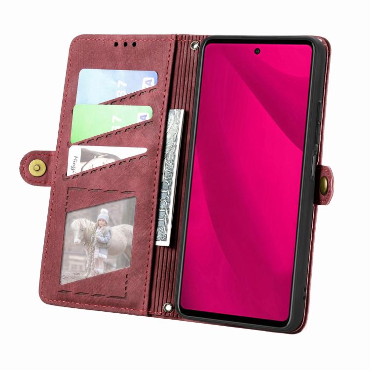 For Honor 400 Lite Global Geometric Zipper Wallet Side Buckle Leather Phone Case