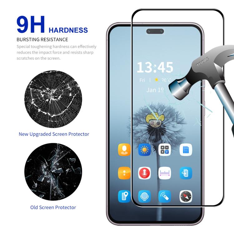 For Honor 400 Lite Global 2pcs ENKAY Hat-Prince Full Glue High Aluminum-silicon Tempered Glass Film