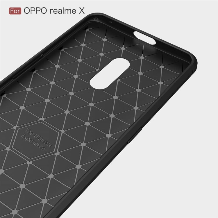 Brushed Texture Carbon Fiber TPU Case for OPPO Realme X
