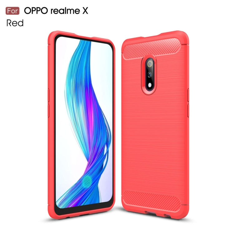 Brushed Texture Carbon Fiber TPU Case for OPPO Realme X