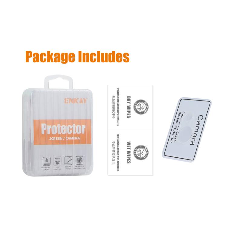 For iPhone 17e / 16e ENKAY Hat-Prince 9H Rear Camera Lens Tempered Glass Film