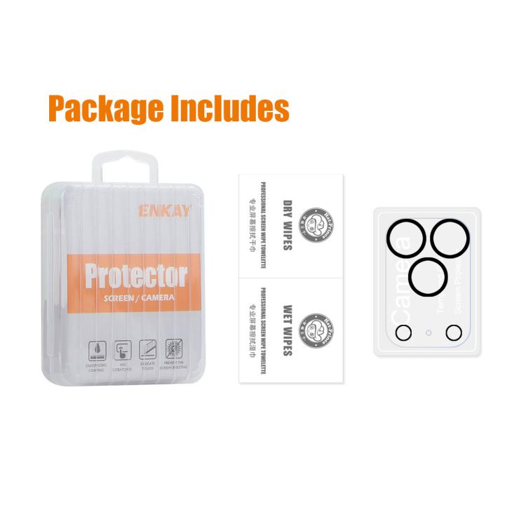 For iPhone 17 Pro Max ENKAY Hat-Prince 9H Rear Camera Lens Tempered Glass Film