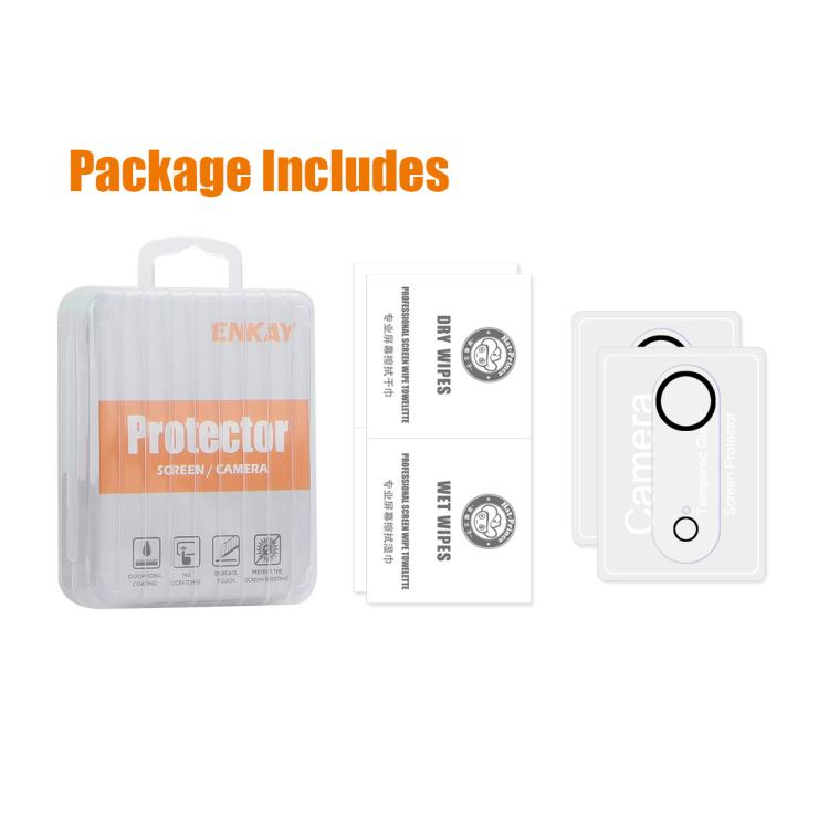 For iPhone Air 2pcs ENKAY Hat-Prince 9H Rear Camera Lens Tempered Glass Film