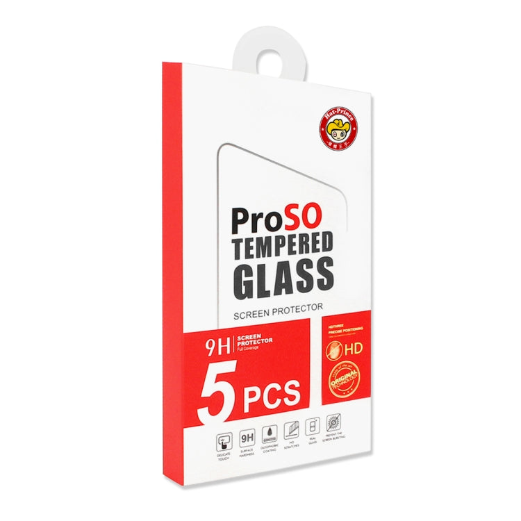 For iPhone 16 Pro 5pcs ENKAY Full Glue High Aluminum-silicon Tempered Glass Film