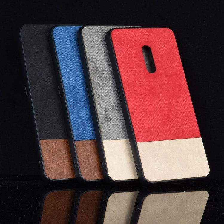 Shockproof Color Matching Denim PC + PU + TPU Protective Case For Oppo K3/Realme X