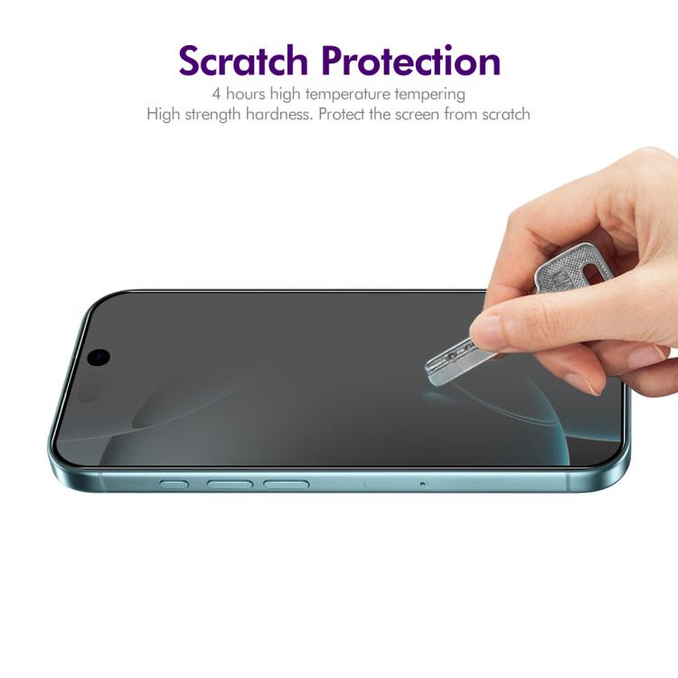 For iPhone 17 Pro 2pcs ENKAY Hat-Prince 28° Anti-peeping Tempered Glass Protector Full Screen Film