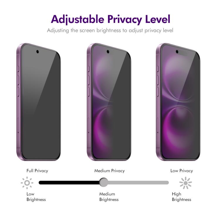 For iPhone Air 2pcs ENKAY Hat-Prince 28° Anti-peeping Tempered Glass Protector Full Screen Film
