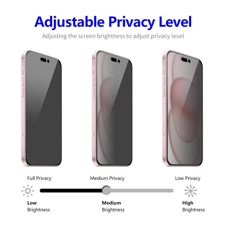 For iPhone 16 Plus 5pcs ENKAY Hat-Prince 28° Anti-peeping Tempered Glass Protector Full Screen Film