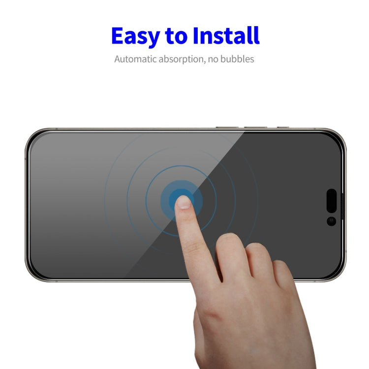 For iPhone 16 Pro 5pcs ENKAY Hat-Prince 28° Anti-peeping Tempered Glass Protector Full Screen Film