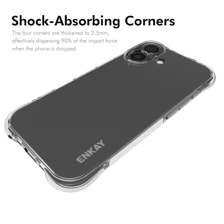 For iPhone 17 ENKAY Hat-Prince Transparent TPU Shockproof Phone Case