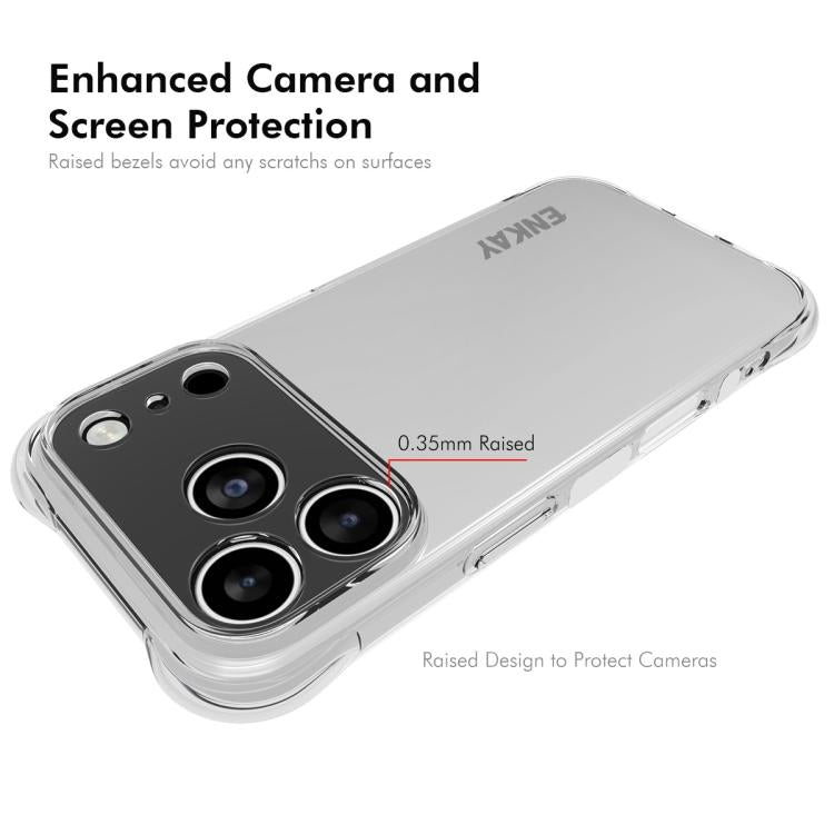 For iPhone 17 Pro ENKAY Hat-Prince Transparent TPU Shockproof Phone Case