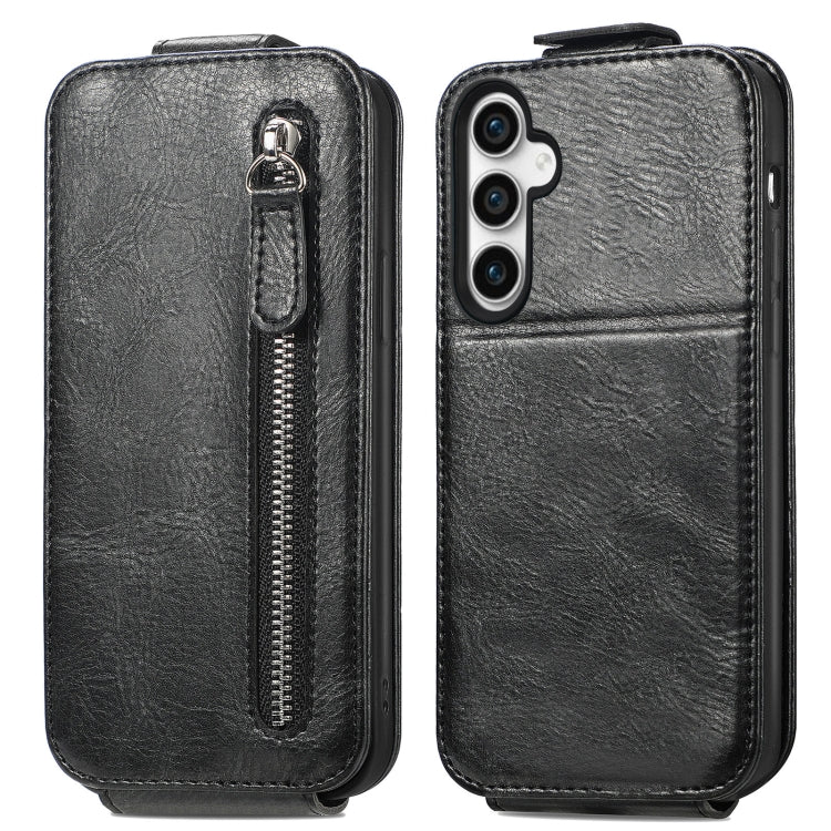 For Samsung Galaxy S23 FE 5G Zipper Wallet Vertical Flip Leather Phone Case