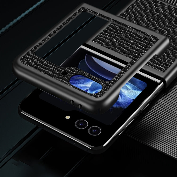 For Samsung Galaxy Z Flip6 / Flip7 FE Cross-Grain All-inclusive Shockproof Phone Case