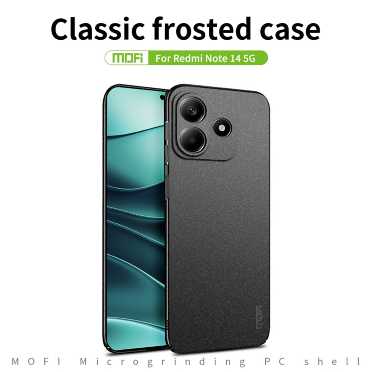 For Redmi Note 14 MOFI Fandun Series Frosted PC Ultra-thin All-inclusive Phone Case