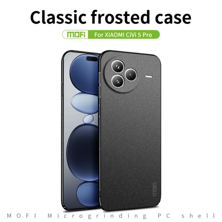 For Xiaomi Civi 5 Pro MOFI Fandun Series Frosted PC Ultra-thin All-inclusive Phone Case