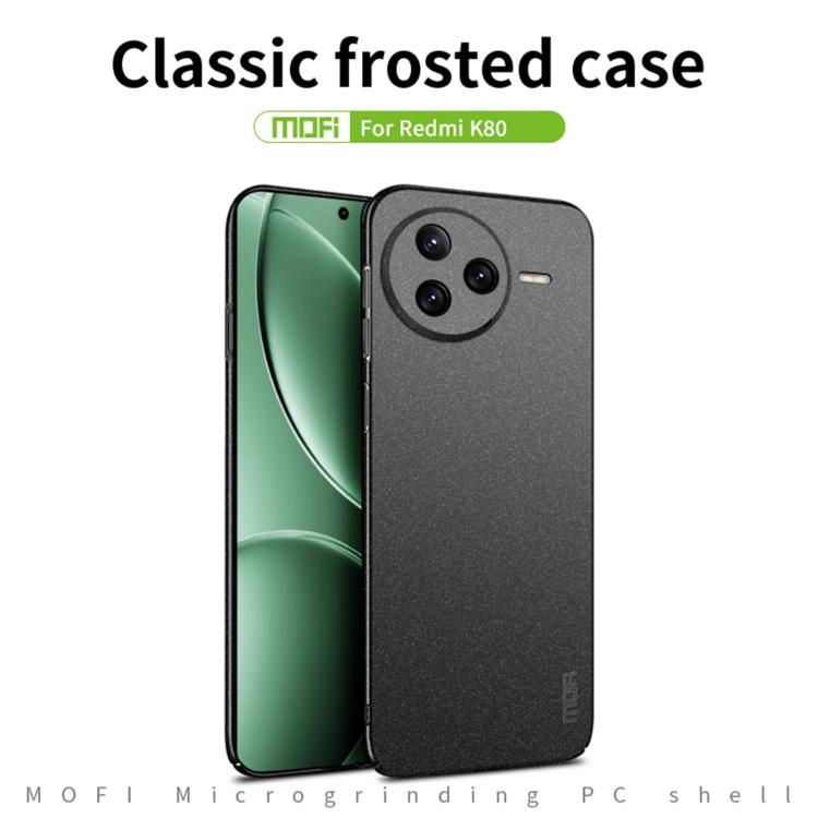 For Xiaomi Redmi K80 MOFI Fandun Series Frosted PC Ultra-thin All-inclusive Phone Case