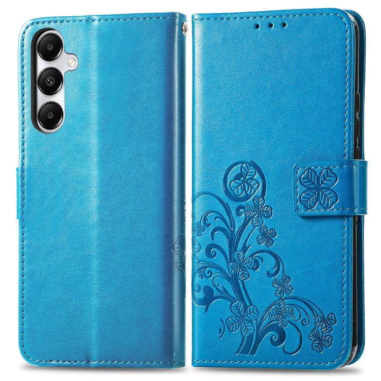 For Samsung GalaxyA27 5G Four-leaf Clasp Embossed Buckle Leather Phone Case