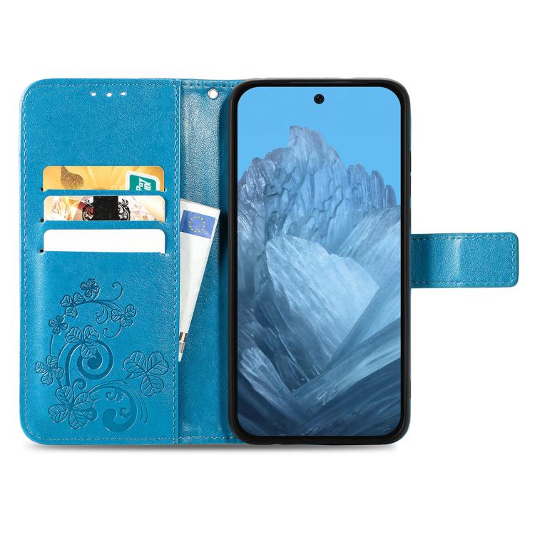 For Samsung GalaxyA27 5G Four-leaf Clasp Embossed Buckle Leather Phone Case