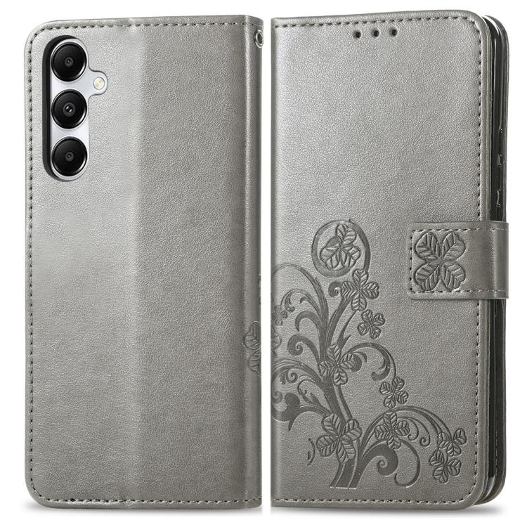 For Samsung GalaxyA27 5G Four-leaf Clasp Embossed Buckle Leather Phone Case