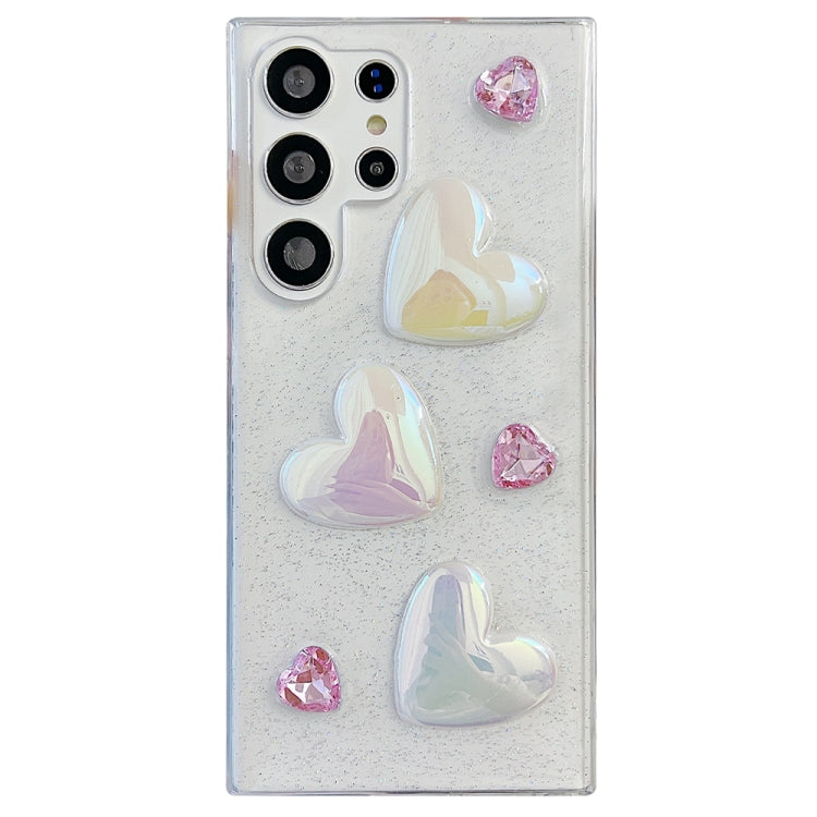 For Samsung Galaxy S21 Ultra 5G Love Epoxy TPU Protective Case