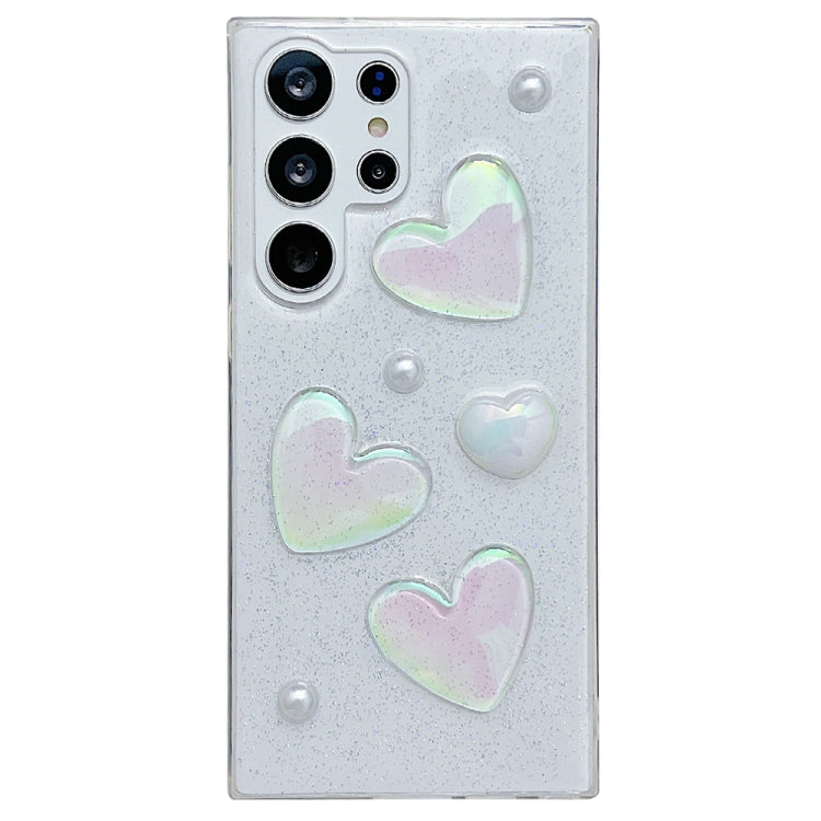 For Samsung Galaxy S21 Ultra 5G Love Epoxy TPU Protective Case