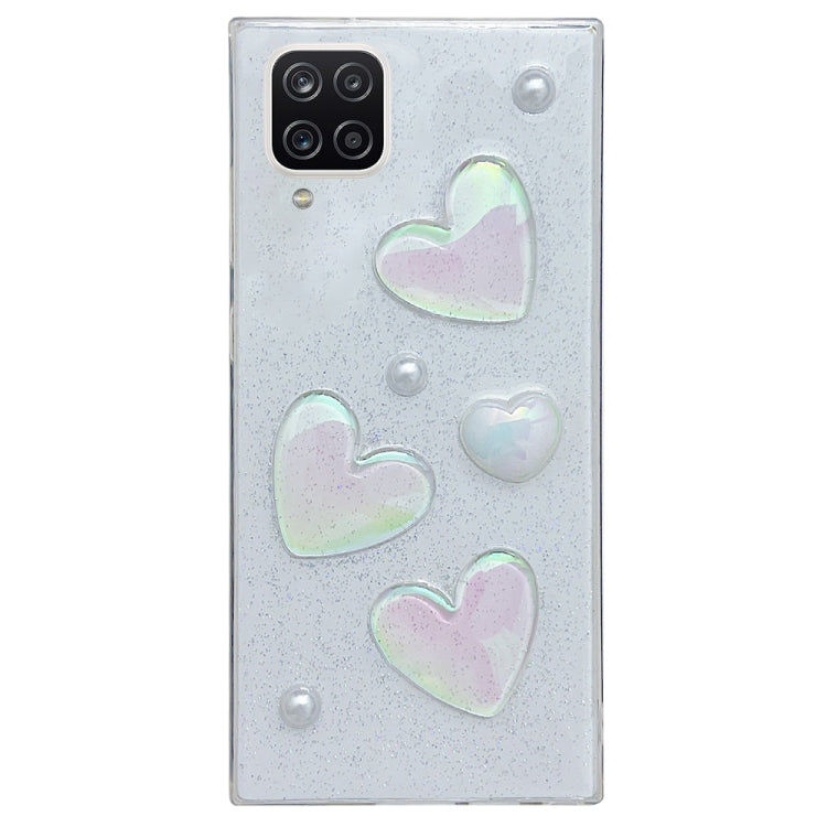 For Samsung Galaxy A12 Love Epoxy TPU Protective Case