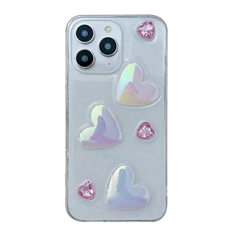 For iPhone 14 Pro Max Love Epoxy TPU Phone Case