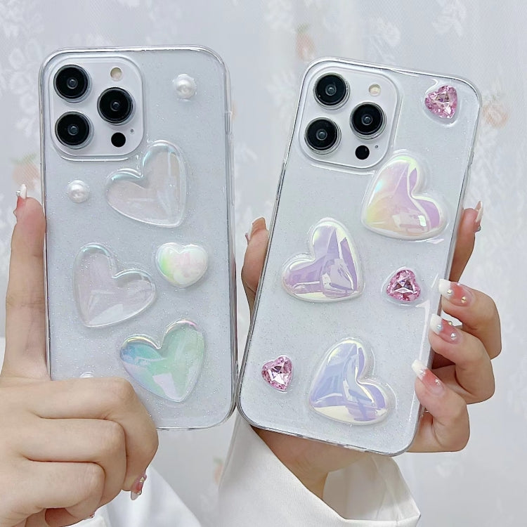 For iPhone 16 Love Epoxy TPU Phone Case