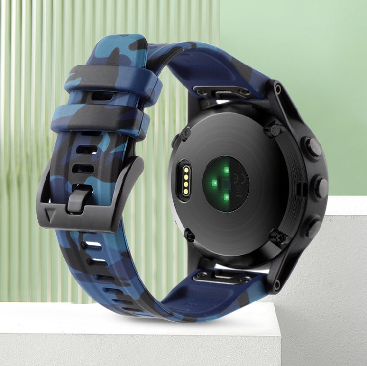 For Garmin Enduro 3 Camouflage 26mm Silicone Watch Band