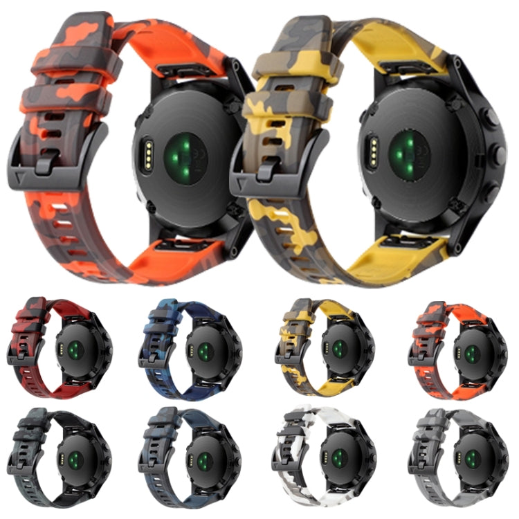 For Garmin Enduro 3 Camouflage 26mm Silicone Watch Band