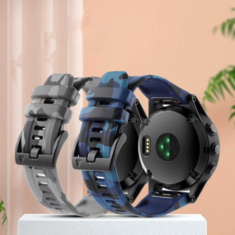 For Garmin Enduro 3 Camouflage 26mm Silicone Watch Band