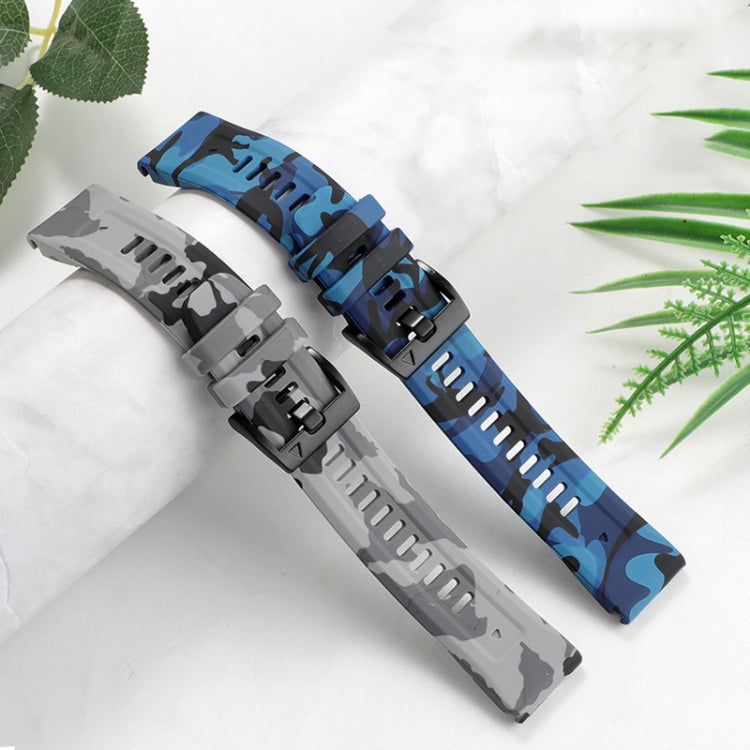 For Garmin Enduro 3 Camouflage 26mm Silicone Watch Band