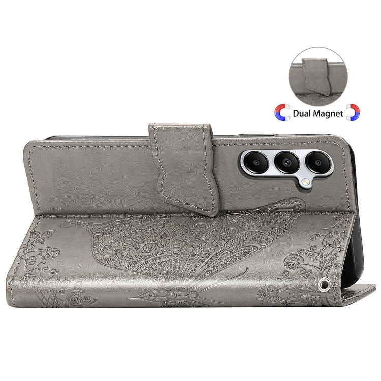 For Samsung Galaxy A15 Butterfly Love Flower Embossed Leather Phone Case