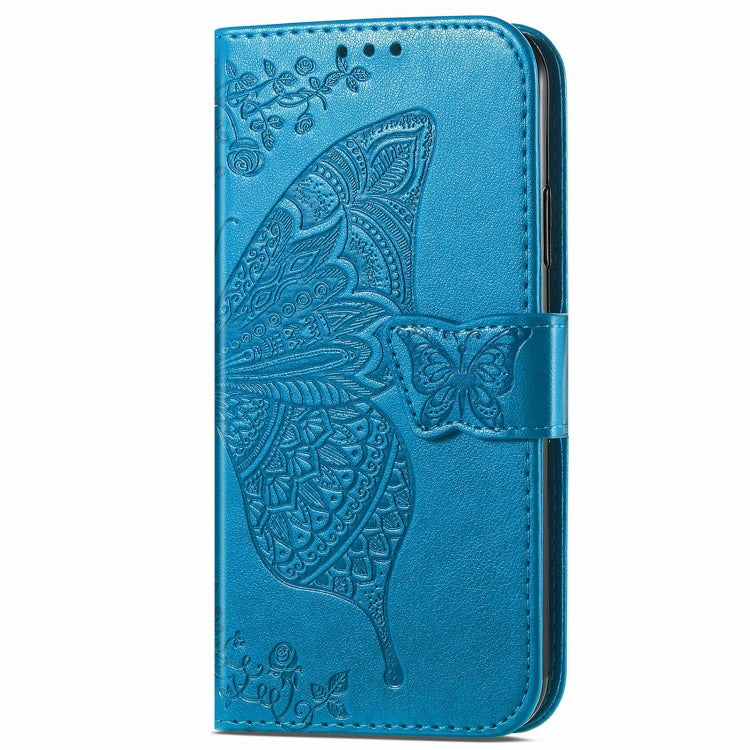For Samsung Galaxy M15 Butterfly Love Flower Embossed Leather Phone Case