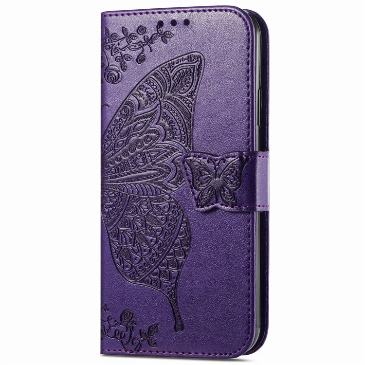 For Samsung Galaxy M15 Butterfly Love Flower Embossed Leather Phone Case