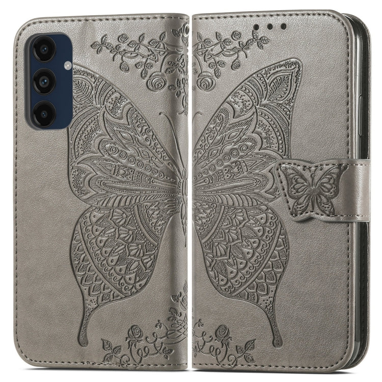 For Samsung Galaxy A16 Butterfly Love Flower Embossed Leather Phone Case
