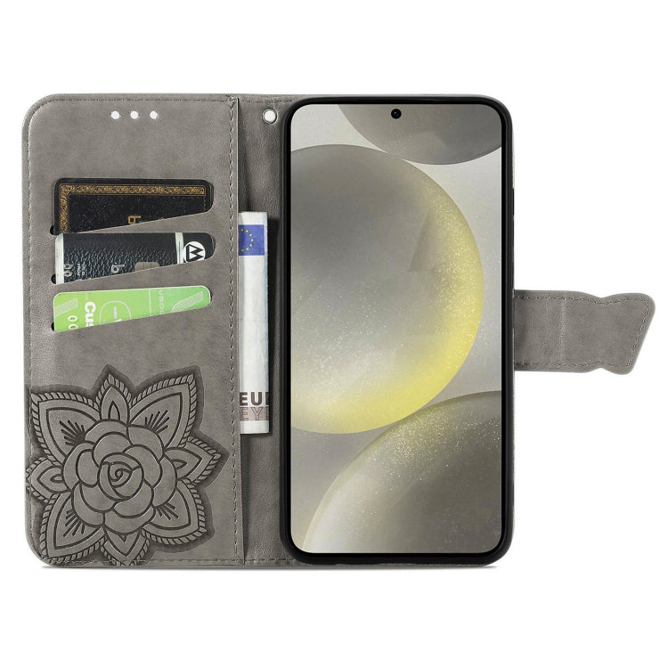 For Samsung Galaxy A36 Butterfly Love Flower Embossed Leather Phone Case