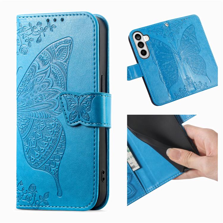 For Samsung Galaxy S26+ 5G Butterfly Love Flower Embossed Leather Phone Case