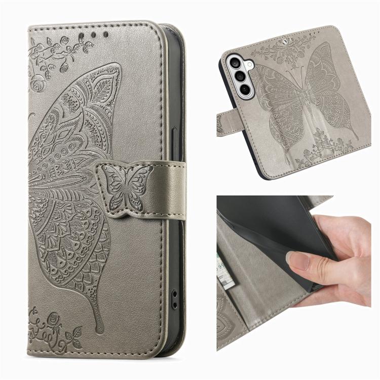 For Samsung Galaxy S26+ 5G Butterfly Love Flower Embossed Leather Phone Case