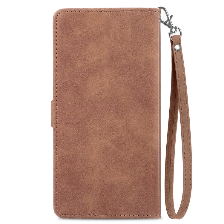 For Samsung Galaxy XCover 5 Embossed Flower Zipper Leather Phone Case