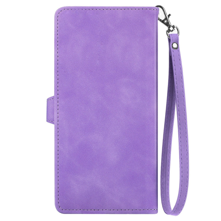 For Samsung Galaxy XCover 5 Embossed Flower Zipper Leather Phone Case