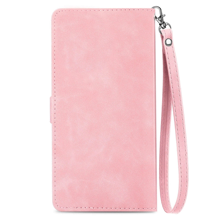 For Samsung Galaxy XCover 5 Embossed Flower Zipper Leather Phone Case