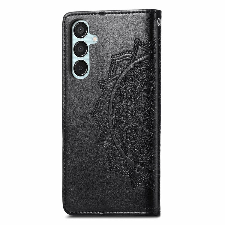 For Samsung Galaxy M15 Mandala Flower Embossed Leather Phone Case