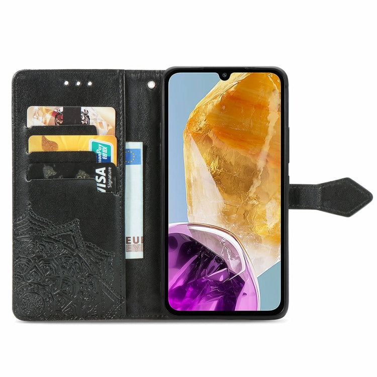For Samsung Galaxy M15 Mandala Flower Embossed Leather Phone Case