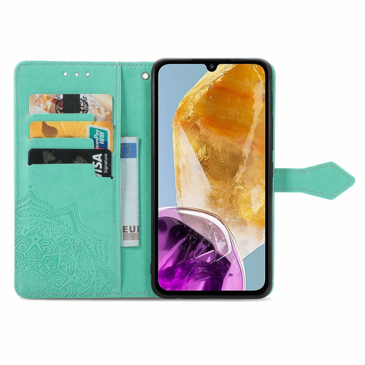 For Samsung Galaxy M15 Mandala Flower Embossed Leather Phone Case
