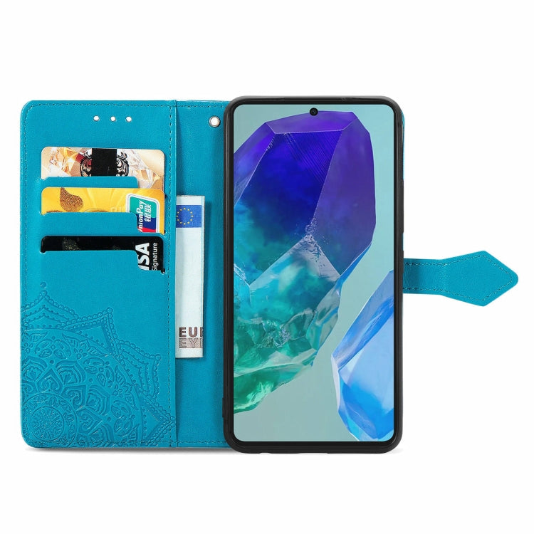 For Samsung Galaxy A16 5G Mandala Flower Embossed Leather Phone Case