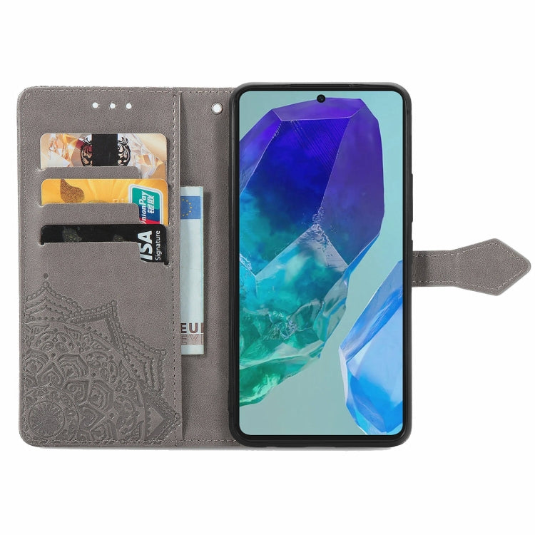 For Samsung Galaxy A16 5G Mandala Flower Embossed Leather Phone Case