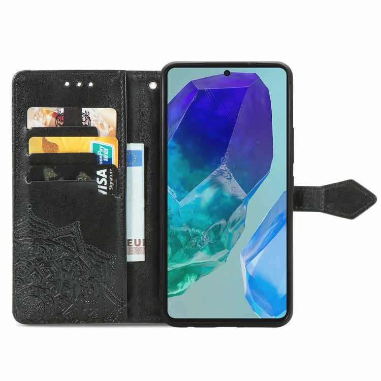 For Samsung Galaxy A06 4G Mandala Flower Embossed Leather Phone Case