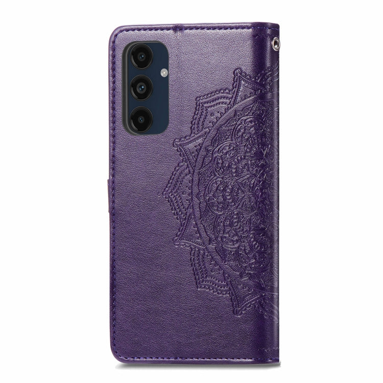 For Samsung Galaxy A06 4G Mandala Flower Embossed Leather Phone Case