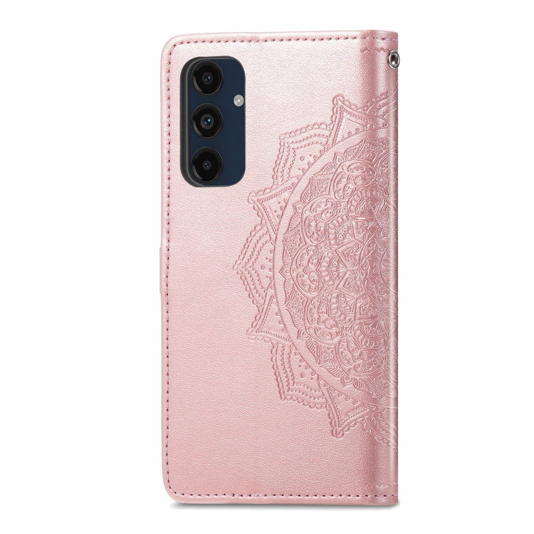 For Samsung Galaxy A06 4G Mandala Flower Embossed Leather Phone Case